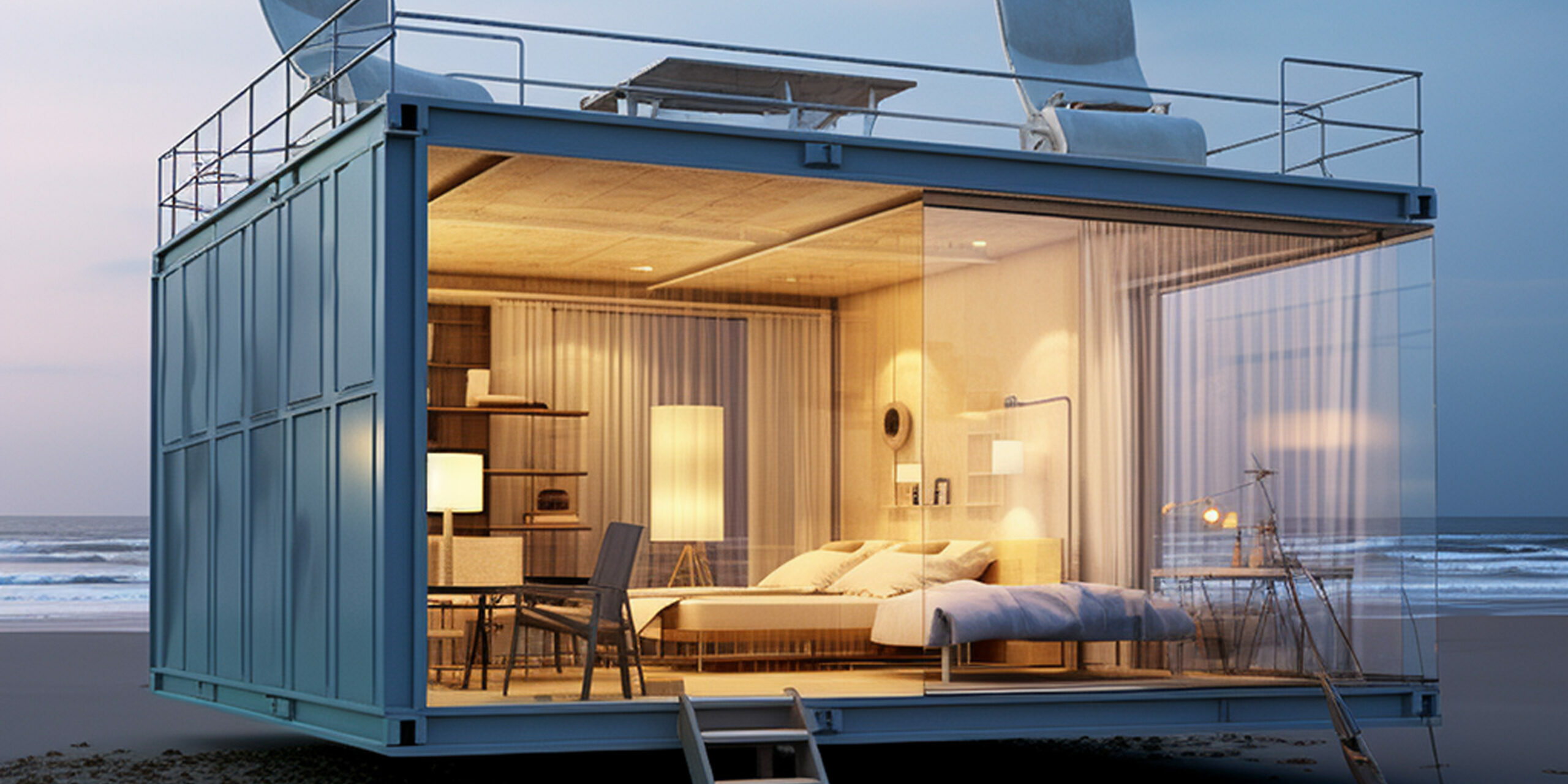 modern luxury house with a beach in the sea Modern Luxury House With A Beach In The Sea