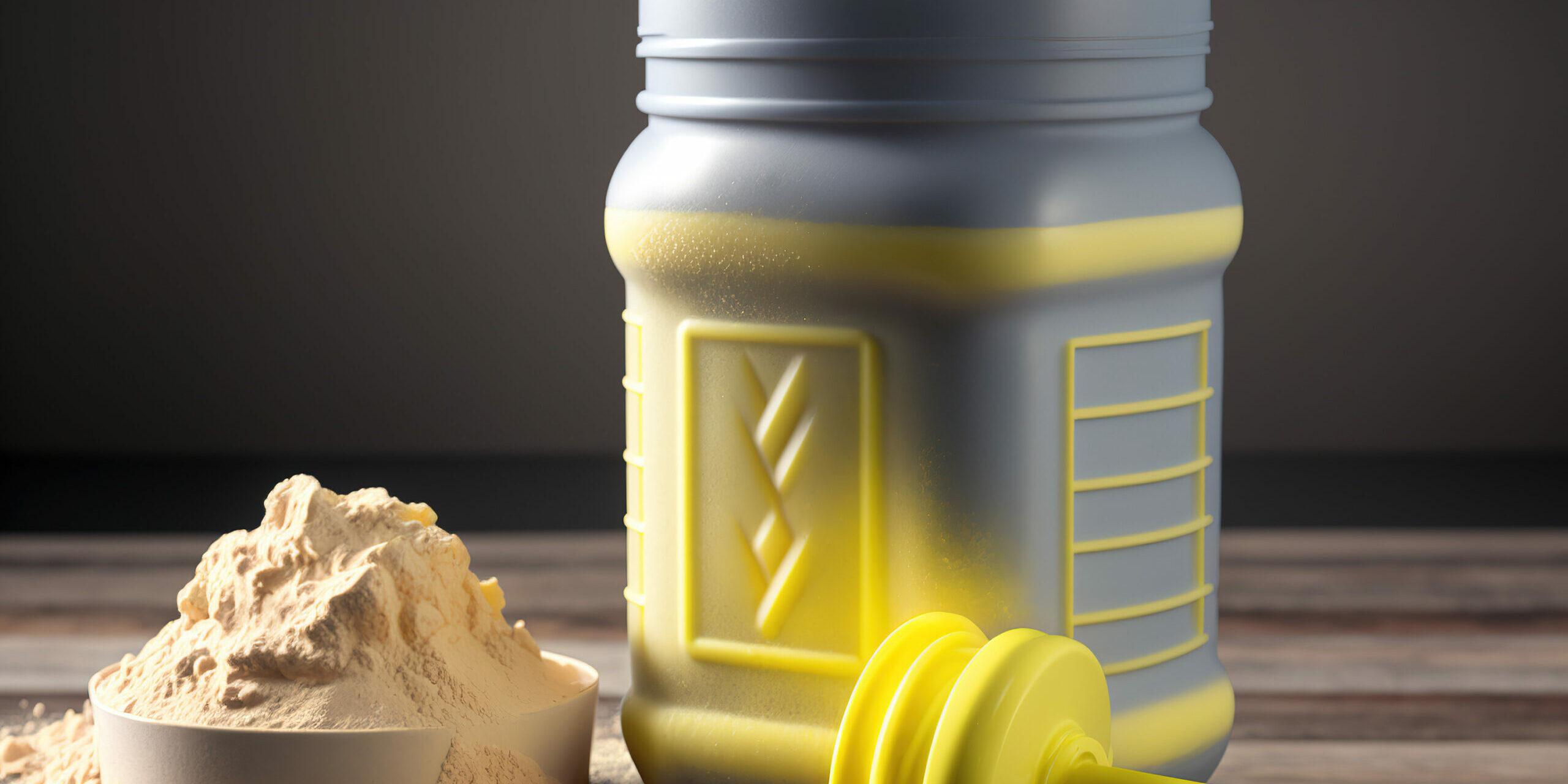 Shake With Lemon Biscuit Protein. Whey Protein Infused Healthy Sports Beverage. A Lemonade Shake. After A Workout, Im Prepared To Chug. Selective Focus And Natural Lighting