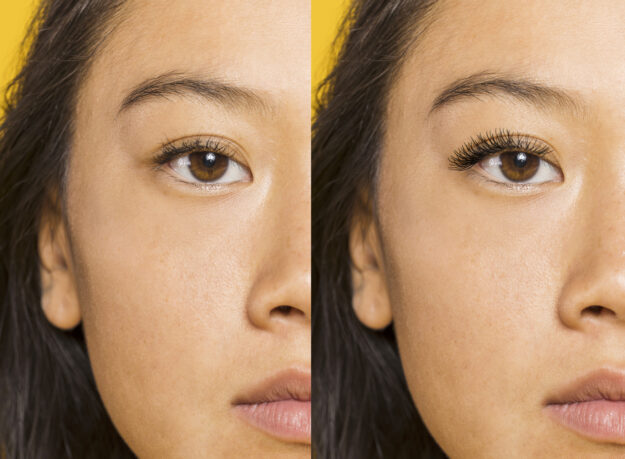 woman-before-after-eyelashes-extensions Woman Before After Eyelashes Extensions
