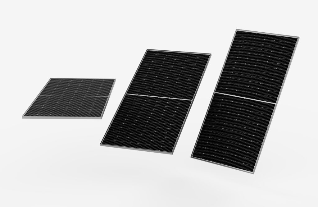 3d Three Photovoltaic Solar Panels Isolated On White Background 3d Illustration